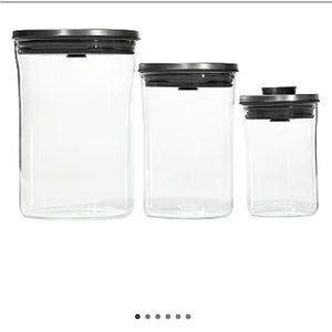 OXO Steel Pop Glass Containers set of 3